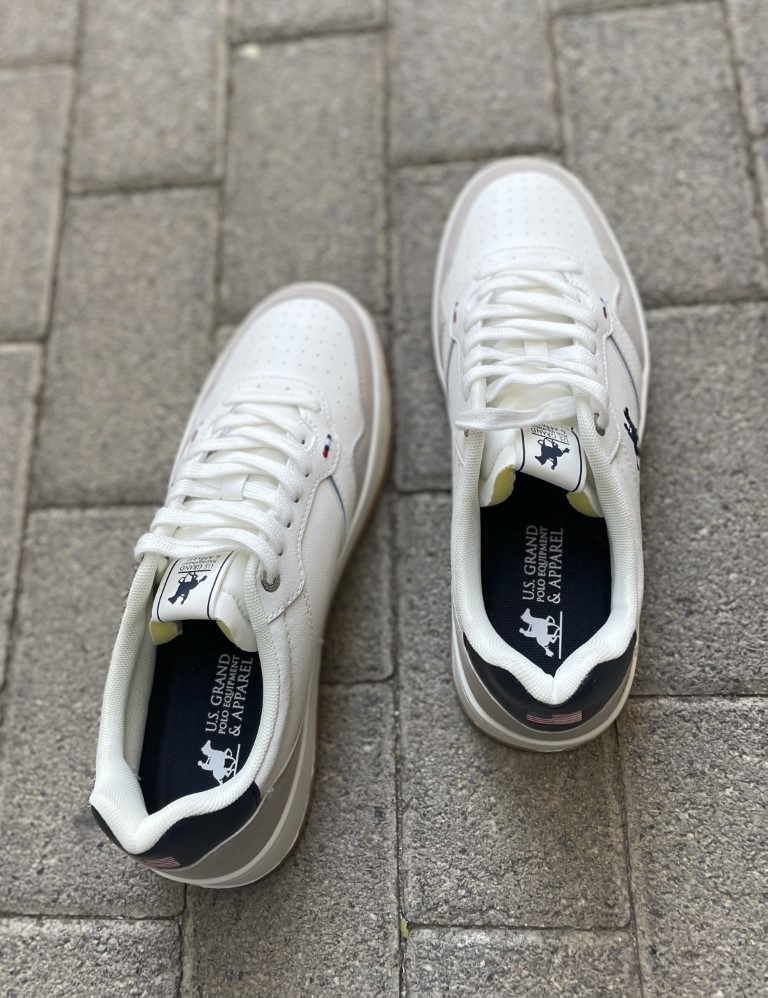 Us Grand Polo λευκά-μπεζ ανδρικά casual sneakers GPM424215 φωτογραφία
